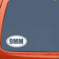 YJZT 15.5x9CM 9MM Vinyl Decals Car Sticker Window Wall Bumper Gun Ammo S8-0081