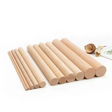 Natural Ash Wood Round Rods