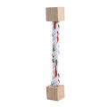Natural Wooden Parrots Swing Toy Birds Perch Hanging Swings Cage With Cotton Rope Toys Pet Bird Supplies