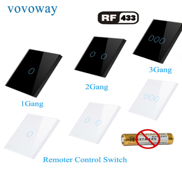 Vovoway RF433 frequency wireless remote control optional paste connection remote touch switch to use