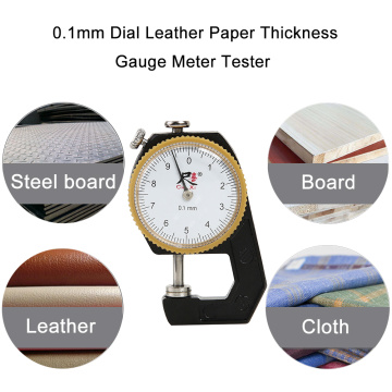 0-10mm/0-20mm 0.1mm Dial Steel Thickness Gauge Meter Tester DIY Leather Thickness Gauge Caliper Width Measuring Instruments