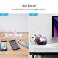 ORICO USB Charger Station Dock with Holder 40W 5V2.4A*5 USB Charging Free USB Cable for iphone ipad PC Kindle Tablet