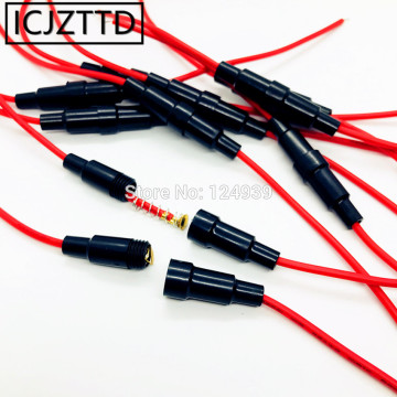 1PCS Screw Type 22 AWG Wire 5 x 20mm Inline Fuse Holder Home Protection Inline Fuse Holder Copper Wire Components 10A220V 5*20