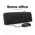 Silent Keyboard and Mouse Set Wired Keyboard Computer Ergonomic Mute Keycap Office USB Full-size Keyboard Mouse Combo PC Desktop