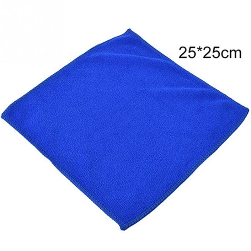 Home Wash Towel 25cm x 25cm Microfibre Cleaning Auto Car Detailing Soft Cloths Wash Towel Duster Blue promotion low price