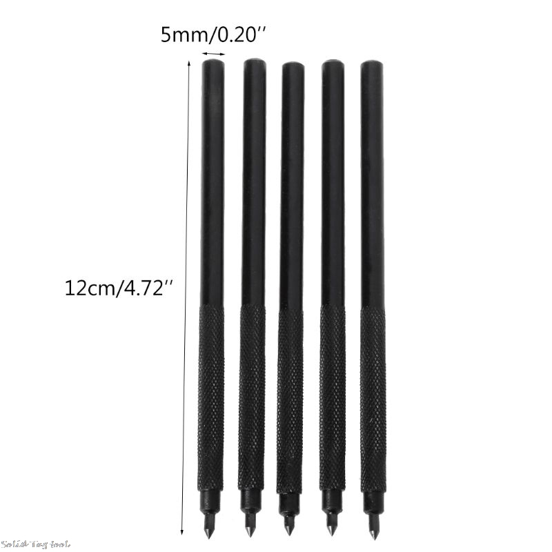5Pcs Carbide Tip Pocket Alloy Scriber Scribe Pen For Ceramic Metal Glass Plate