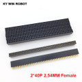 5PCS 2.54mm 2*40 Pin Double row Straight Female pin header 2.54MM Connector Socket 2x40 80p