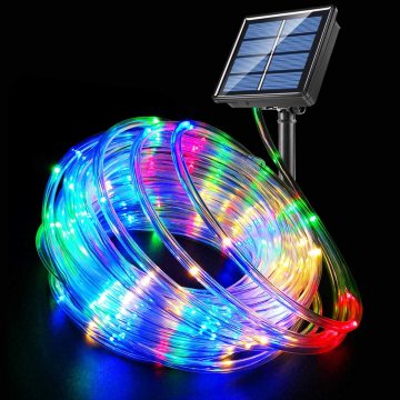 Solar String Fairy Lights 7.5M/12M LED Waterproof Outdoor Garland Solar Power Rope Tube Lamps for Christmas Garden Decoration