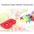 Alphabet teaching tools 5cm Transparent 26 Pieces Alphabets Intelligence Development Toys Learning Language Kids Toy Xmas Gift