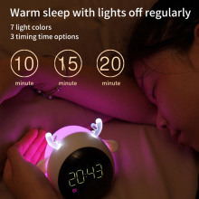 LED Cute pet Sheep Deer Alarm Clock Smart Colorful Electronic Creative Mini Digital Sleep Kids Table Cute Cartoon Luminous Clock