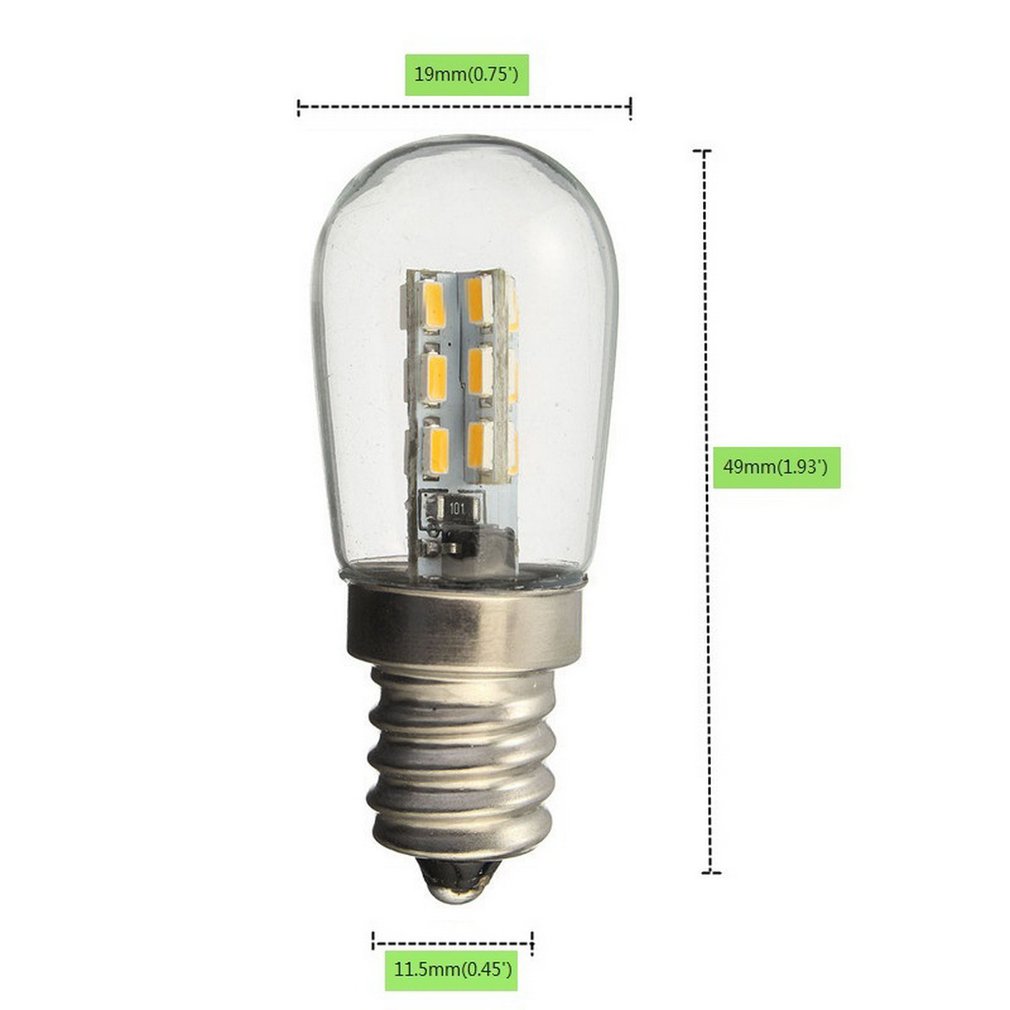 Ac220/ac110vled Bulb E12 E14 Smd 24 Led High Brightness Glass Lampshade Pure Warm White Lamp For Sewing Machine Refrigerator