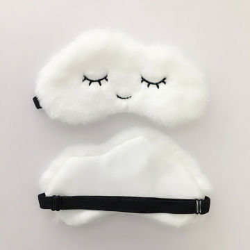 1pc New Eye Mask Cartoon Sleeping Mask Plush Eye Shade Cover Eyeshade Suitable For Travel Home Party Gifts Eye Care