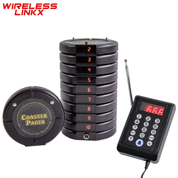 Wirelesslinkx Wireless Restaurant Buzzer Pager Customer Guest Paging Calling System for Church Clinic Quiz Food Court Truck