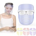3 Colors LED Light Photon Therapy Face Mask Anti-anging Acne Wrinkle Remover Facial SPA Instrument Treatment Beauty Care Device