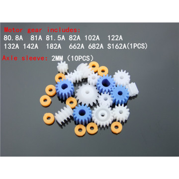 16 pcs/lot Plastic Bearing Gear Set DIY Worm Gear Axle Gear Free Shipping Russia Bonus Axle sleeve