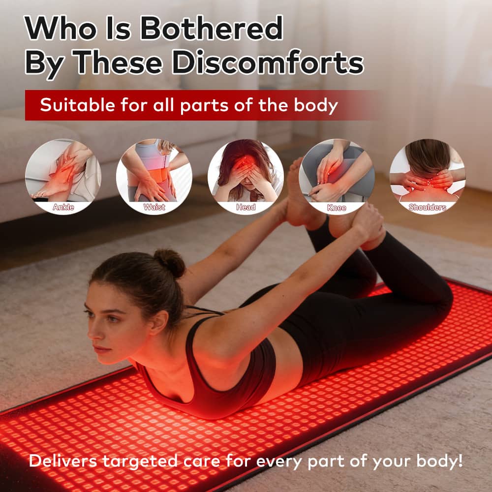 Red light therapy mat for relaxation