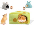 Hamster Hedgehog Winter Nest Small Animals Warm Cage Cave Bed Triangle Cheese Hamster Mouse Whale Tail Modeling Nest Bed