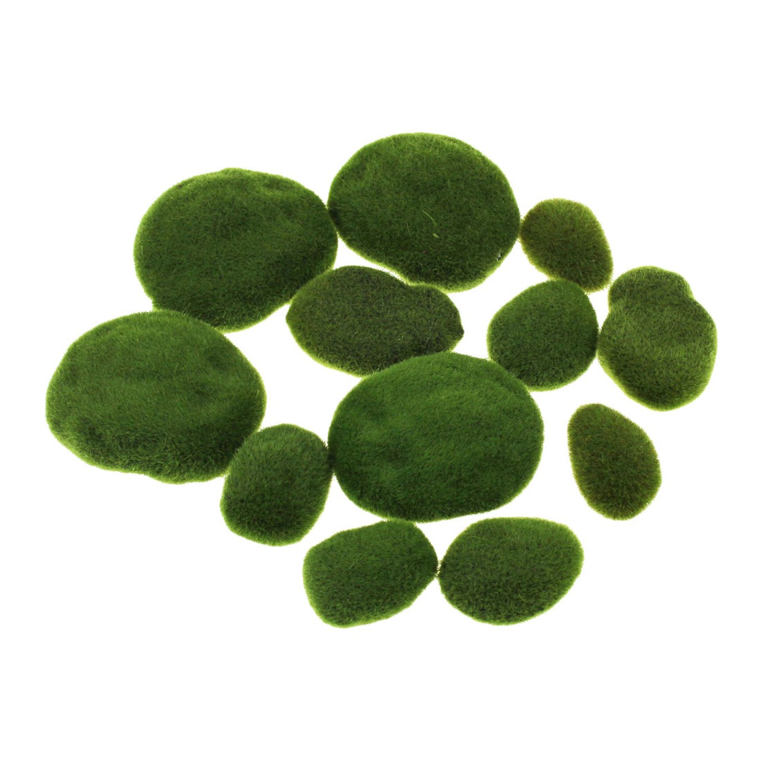 1pcs Simulation Moss Irregular Green Stones Grass Aquarium Garden Plant DIY Micro Landscape Decorations