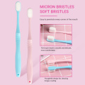 2colors Soft Micro-Nano Manual Toothbrushes Portable Slim Small Head Toothbrush 20000 Bristles Oral Care Ultra-fine Toothbrushes
