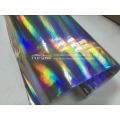 152 x40cm Silver black Holographic Chrome Vinyl Holo Film Laser Plating Car Wrap Sticker Sheet With Air Bubble Free