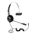 1 extra ear pad + RJ9 plug headset with Noise cancelling microphone Telephone headset call center headphone RJ09/RJ11 plug