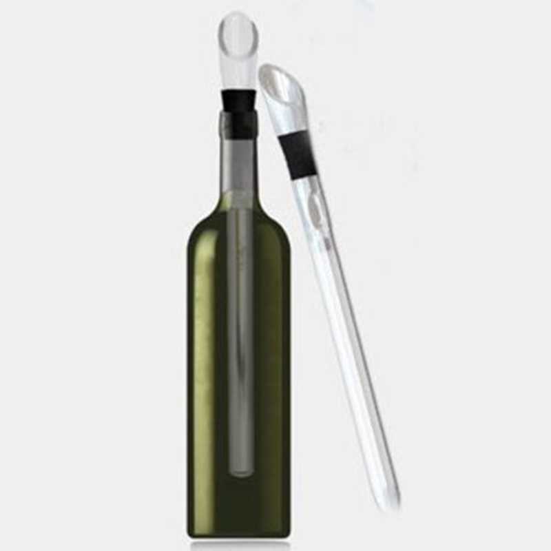 Stainless Steel Ice Wine Chiller Stick with Wine Pourer Cooling Stick Cooler Beer Beverage Frozen Stick Ice Cooler Bar Tool