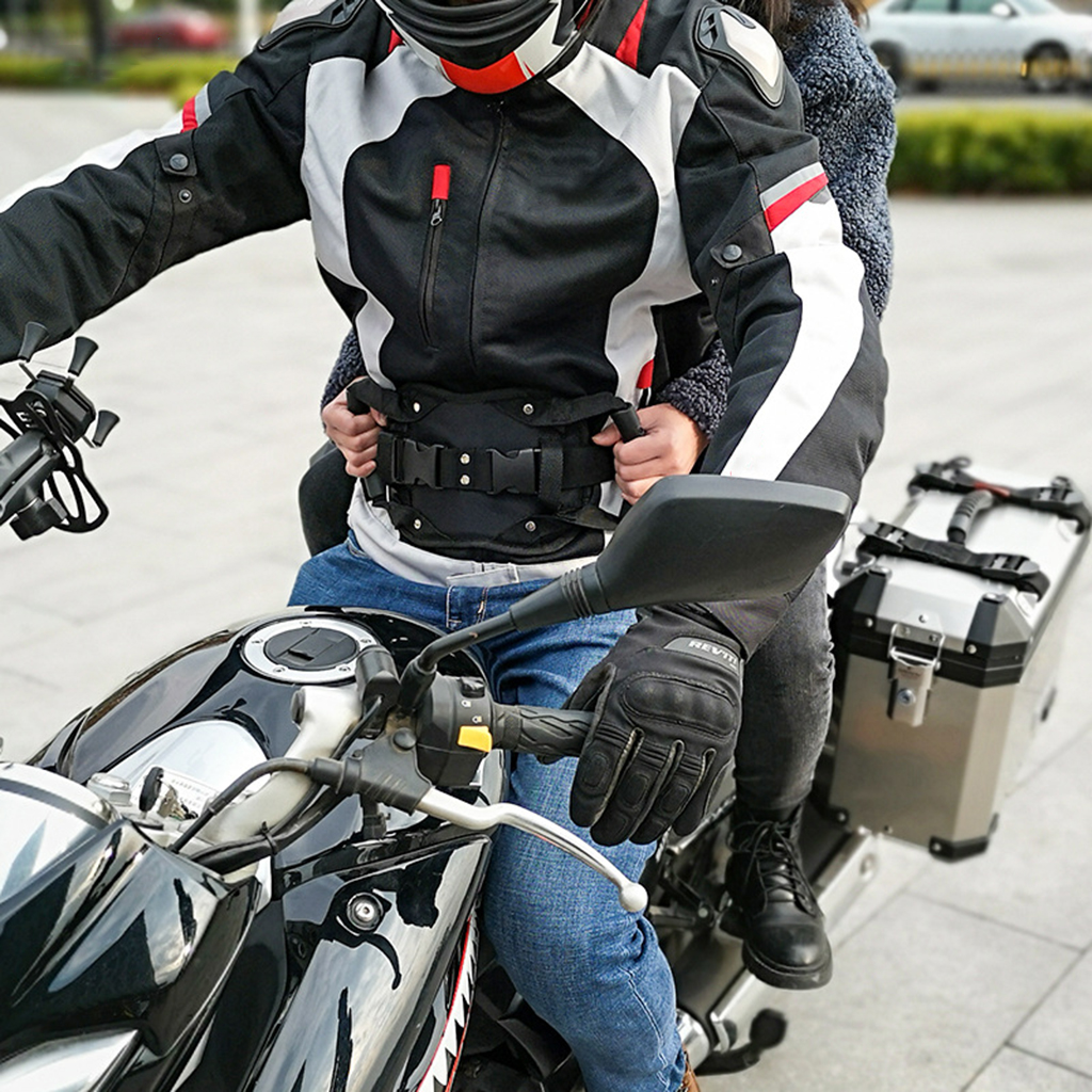 Universal Motorcycle Safety Belt Motocross ATV Rear Seat Passenger Grab Armrest Handle Non-slip Strap Protection Oxford Cloth