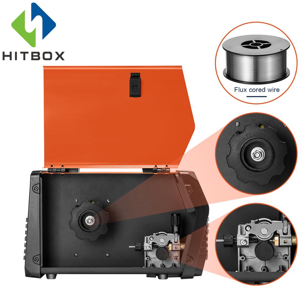 HITBOX Mig Welding Machine Semi-Automatic Synergy 220V Tig Arc Welder Inverter Argon CO2 Multi Usage MIG200 Full Set