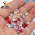 Mixed Transparent Heart Shape Czech Glass Beads Lampwork Crystal Bead for Handmade Necklace Earring DIY Jewelry Making 6x6mm