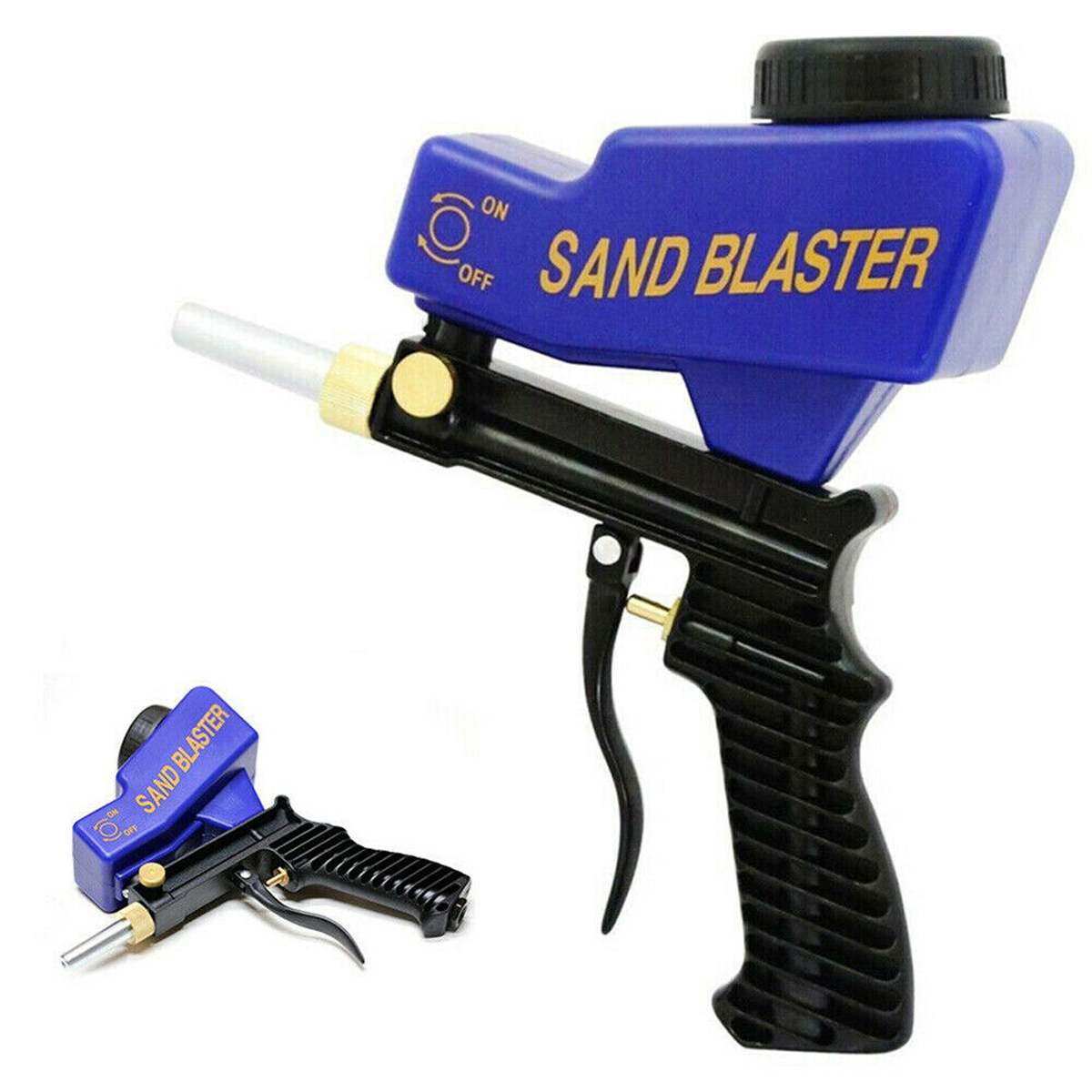 150 psi Portable Gravity Sandblasting Gun Pneumatic Small Sand Blasting spray gun Adjustable Pneumatic Sandblaster