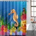 Ocean Life Hippocampus Waterproof Shower Curtains Jellyfish Curtains in the bathroom Bath curtain Bath Screens For bathroom