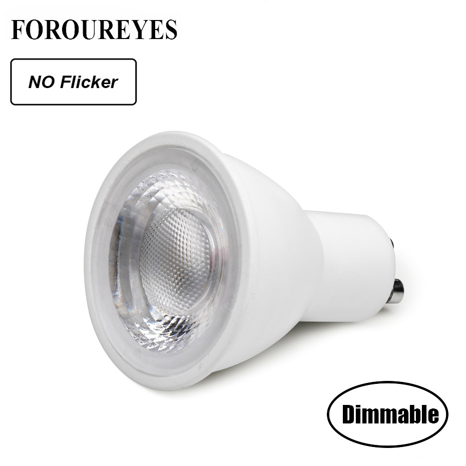 Dimmable GU10 led bulb No flicker AC220V 5W COB Super Bright Spotlight Home Ceiling Fans Replace 50W Halogen Lamps