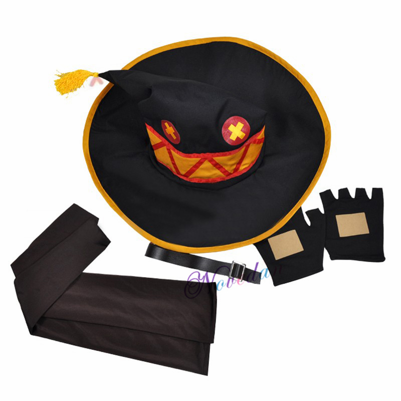 KonoSuba God's Blessing on this Wonderful World Konosuba Megumin Cloak Dress Uniform Outfit Halloween Anime Cosplay Costume Wig