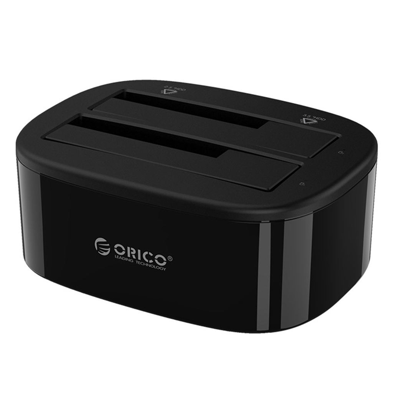 ORICO 6228US3 3.5 Inch Dual Bay USB 3.0 To Sata Hdd Ssd Case Docking Station Hard Drive Tool Free Duplicator 16TB For PC(EU Plug