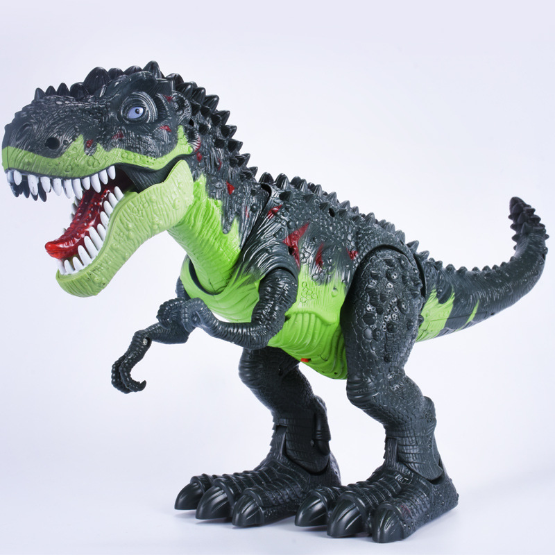 [Temila] Jurassic world Electric Dinosaur flash and sound T-rex Talking Toy Walk Talk Interactive Toy moving dinosaur model doll