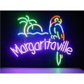 Jimmy Buffett Margaritaville Glass Neon Light Sign Beer Bar