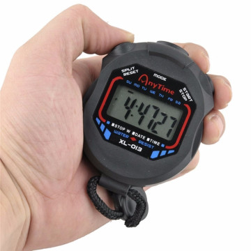 Classic Digital Professional Handheld LCD Chronograph Sports Stopwatch Timer Stop Watch with string 2017 new sale