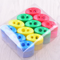 1PC Double Holes Pencil Sharpener Makeup Pencil Multifunctional Pencil Sharpener for Office School Supplies