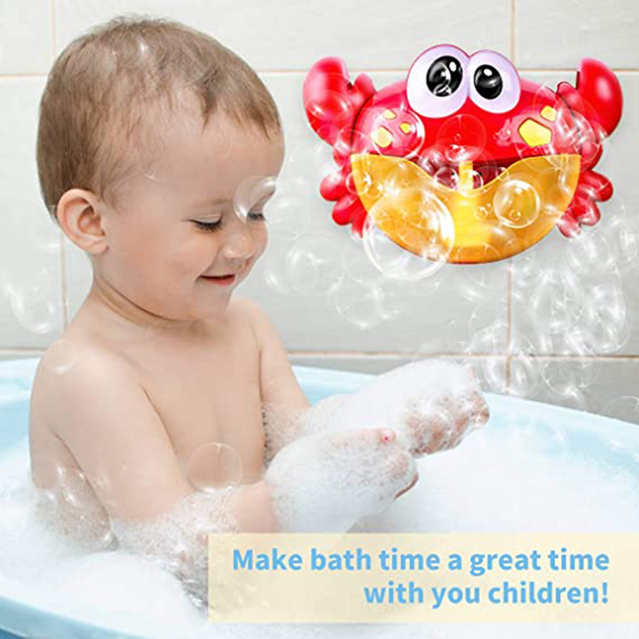 Outdoor Bubble Machine Crabs Frog Music Kids Bath Toys Bathtub Soap Automatic Bubble Maker Baby Bathroom Toy for kids Children