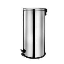 Stainless steel trash can with pedal control