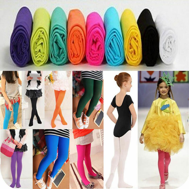 New Candy Kids Girls Tights Pantyhose Hosiery Silk Stockings Ballet Dance Socks 1-9 Years
