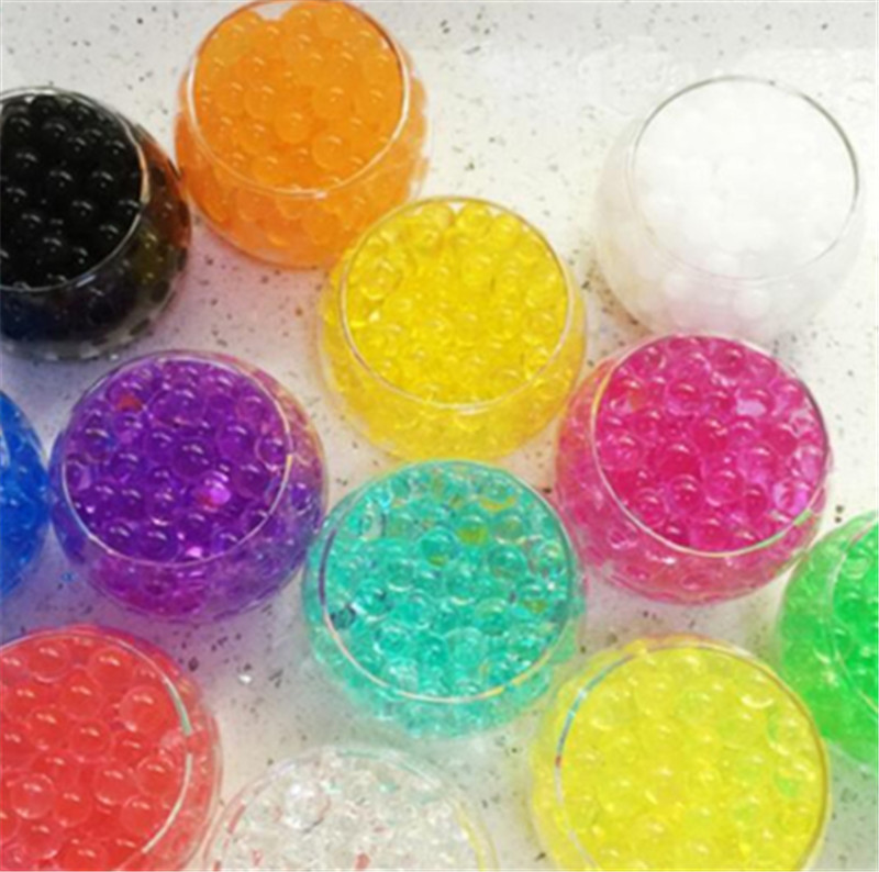 500 pcs/ bag Crystal soil potted multicolor crystal beads gel ball polymer hydrogel crystal beads growth magic jelly wedding