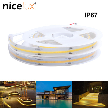 0.5/1/2/3/5meter IP67/IP68 COB LED Strip Light Outdoor Waterproof Solid Casing/Hollow Casing LED Tape Light DC 12V 24V 352LEDs/m