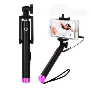 Portable Extendable Monopod Self-Pole Handheld Wired Selfie Stick For iPhone for Smartphone Drop Shipping Палка для селфи