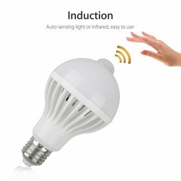 E27 5W 7W LED Bulb Light Infrared Automatic Energy Saving IR Motion Sensor Light Smart Voice Controlled Lamp Bulbs For Stairs