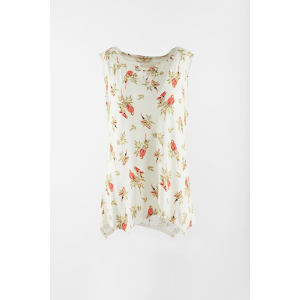 Printed Rayon T shirt with sleeveless