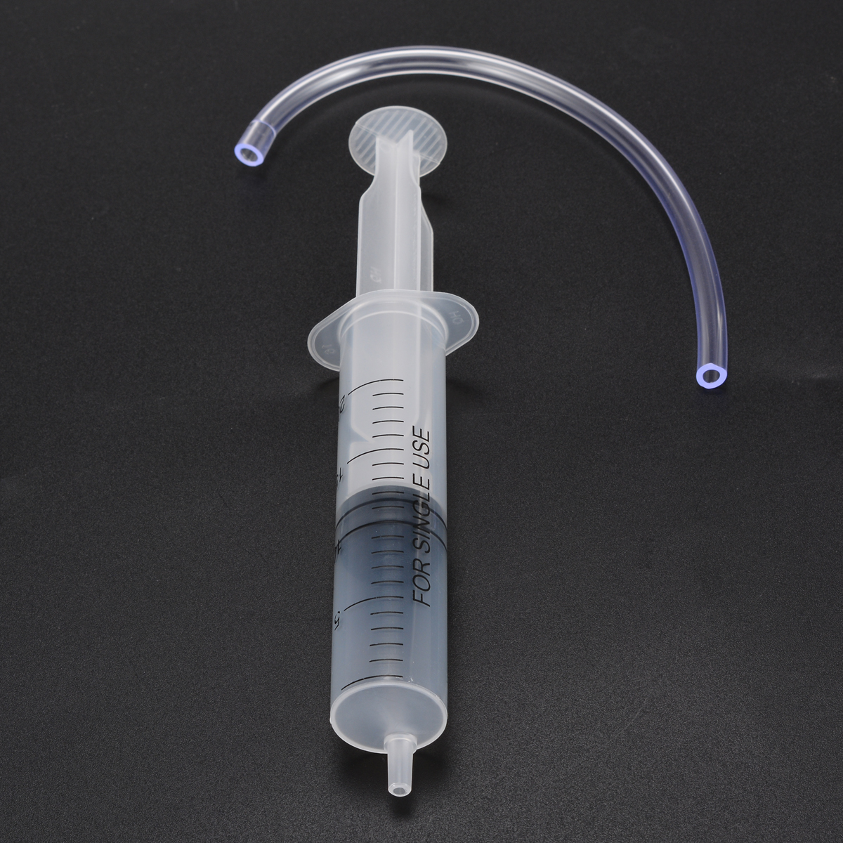 20ml Plastic Syringe Transparent Syringe Plastic Dosing Syringe 1ml Graduated With 18cm Flexible Silicone Tube