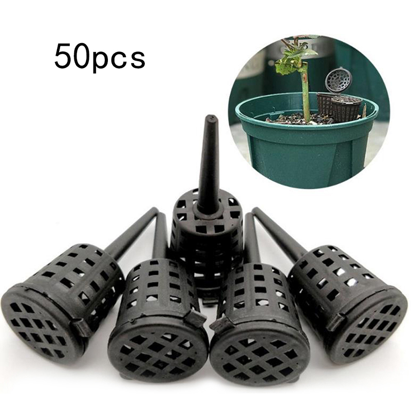 50 Pcs/pack Park Agriculture Orchid Portable Cultivate Nursery Pots Slow Release Fertilizer Baskets With Lid Plant Aquarium