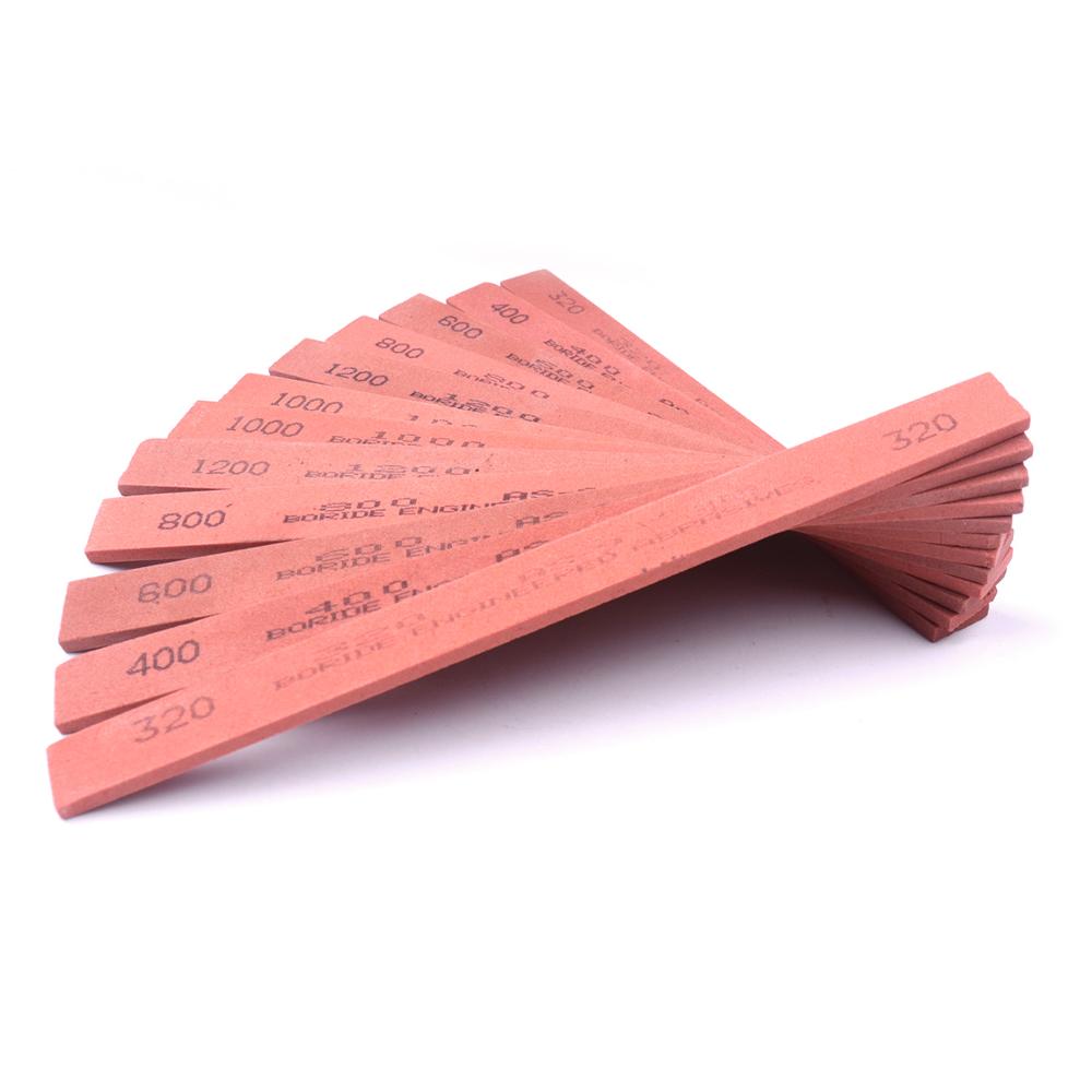 6Pcs/Set 320 to 1200 Grit Oil Stone White Corundum Whetstone Grinding Sand Oil Stone Knife Sharpener Sharpening Stone