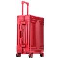 100% Aluminum Luggage Travel Suitcase on wheels Trolley Luggage Carry on cabin suitcase Women Rolling luggage spinner wheel